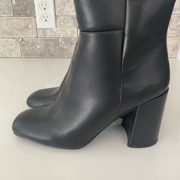 Madden Girl Sleek Black Heeled Boots - Picture 8 of 11